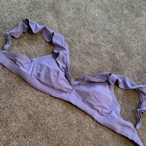 Lavender Ruffle One-Piece Swimsuit Top